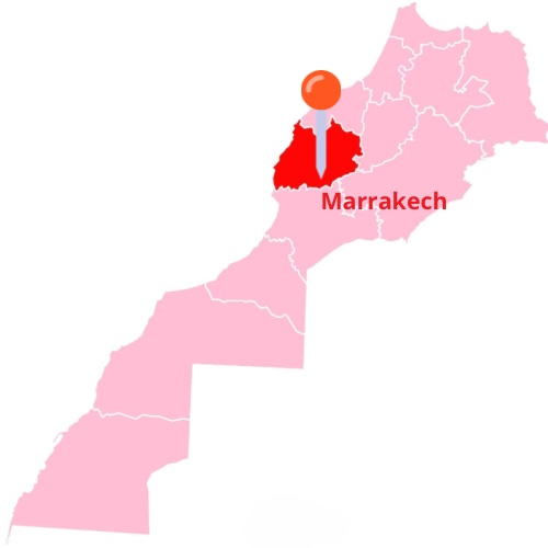 Carte de la zone d'intervention à Marrakech